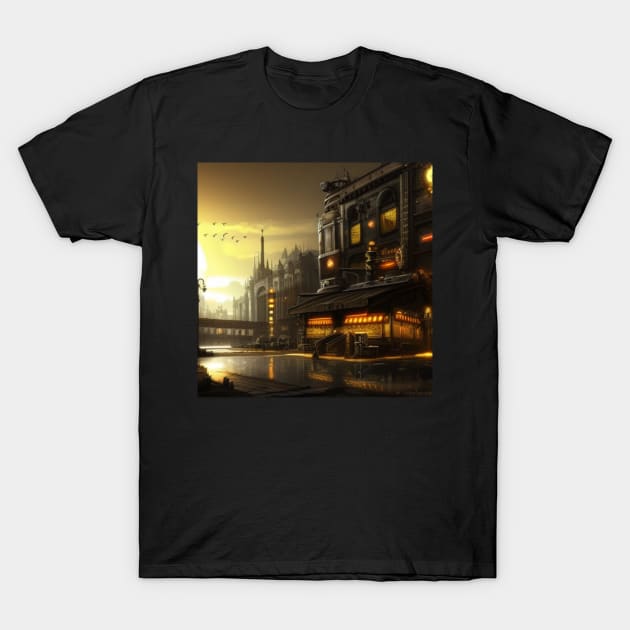 Our future golden city t-shirt T-Shirt by 3 Blue Limes